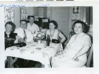 1949125010A Laura and August Waem, Raymond Hagberg, Helena Goethals, Palmyra DeClerck, 1428-15th Ave East Moline IL