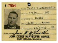1945121001 Irvin McLaughlin Deere ID Card