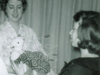 1961021001b Pat Purkey-Carol Noe-Betty McLaughlin - Whitten Hall Illinois State University - Bloomington-Normal IL