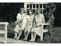 1929071001B  Mary Peterson Chapman-Lorraine Jamieson-Jeanette Nelson-Emma Peterson Jamieson - Lake Bracken Club Galesburg IL
