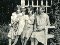 1929071001C  Mary Peterson Chapman-Lorraine Jamieson-Jeanette Nelson-Emma Peterson Jamieson - Lake Bracken Club Galesburg IL