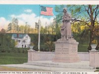 West Virginia Wheeling Madonna of The Trail Monument, on The National Hwy, at , PU 1930 - $4