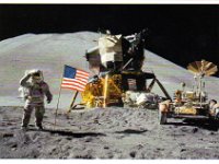 Apollo 15 - James B. Irwin Salutes the Flag