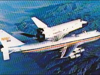 Shace Shuttle Enterprise - N A S A Boeing 747 Transporter Carrying Space Shuttle Enterprise-$1.50