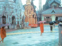 1966071532 Buddhist Temple & Monk -  Rangoon - Burma