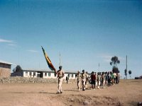 1965051102 HIM Visit - DB Haile Mariam school students marching to Wool factory