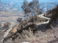 1965011312 Mountain road between Gondar & Axum