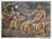 060926-142730 Odysseus offers wine to the cyclops Polyphemus in the eponymous vestibule