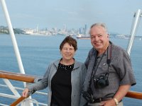 2010077875 Embarkation for Alaska Cruise - Seattle - Washington - Aug 06 : Seattle, Washington, Zaandam : Betty Hagberg,Darrel Hagberg